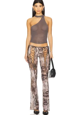 Lace Up Mesh Trousers