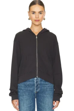 Lachelle Neon Stud Starburst Crop Zip Up Hoodie