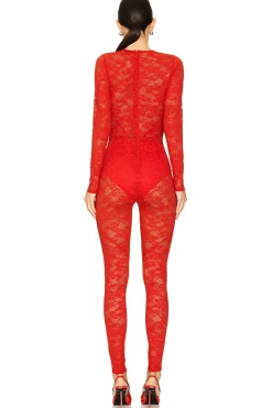 Le Stretch Lace Catsuit
