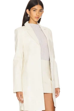 Leather Longline Jacket