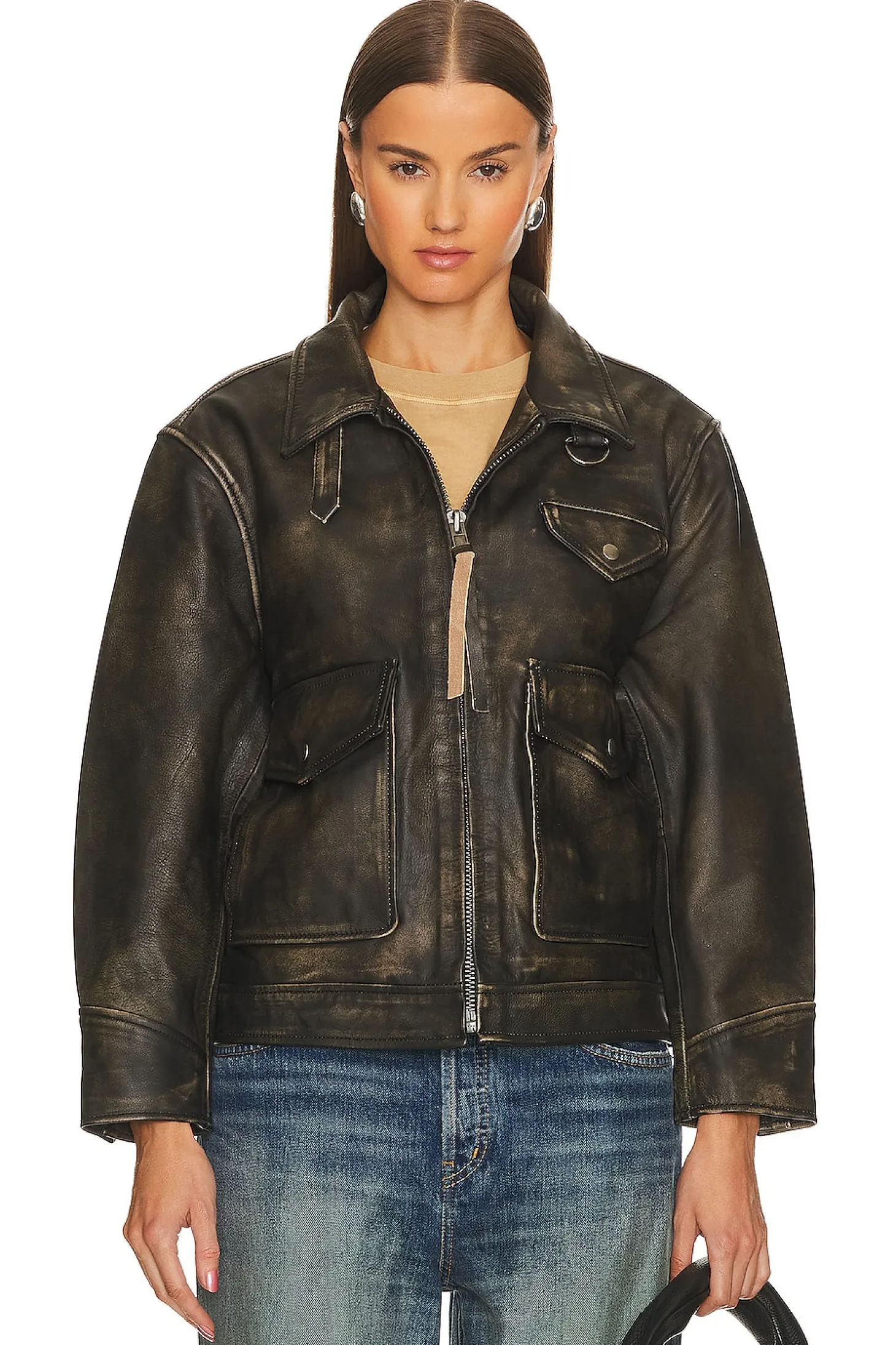 Leather Pocket Jacket