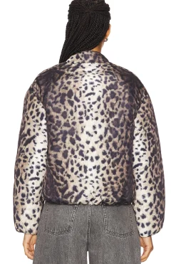 Leni Leopard Padded Bomber