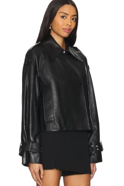 Lilith Ann Leather Cropped Jacket