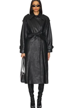 Lilith Leather Trench Coat