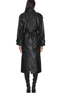 Lilith Leather Trench Coat