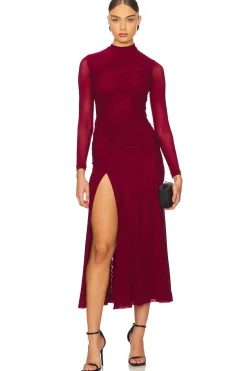 Liyana Ruched Mesh Dress