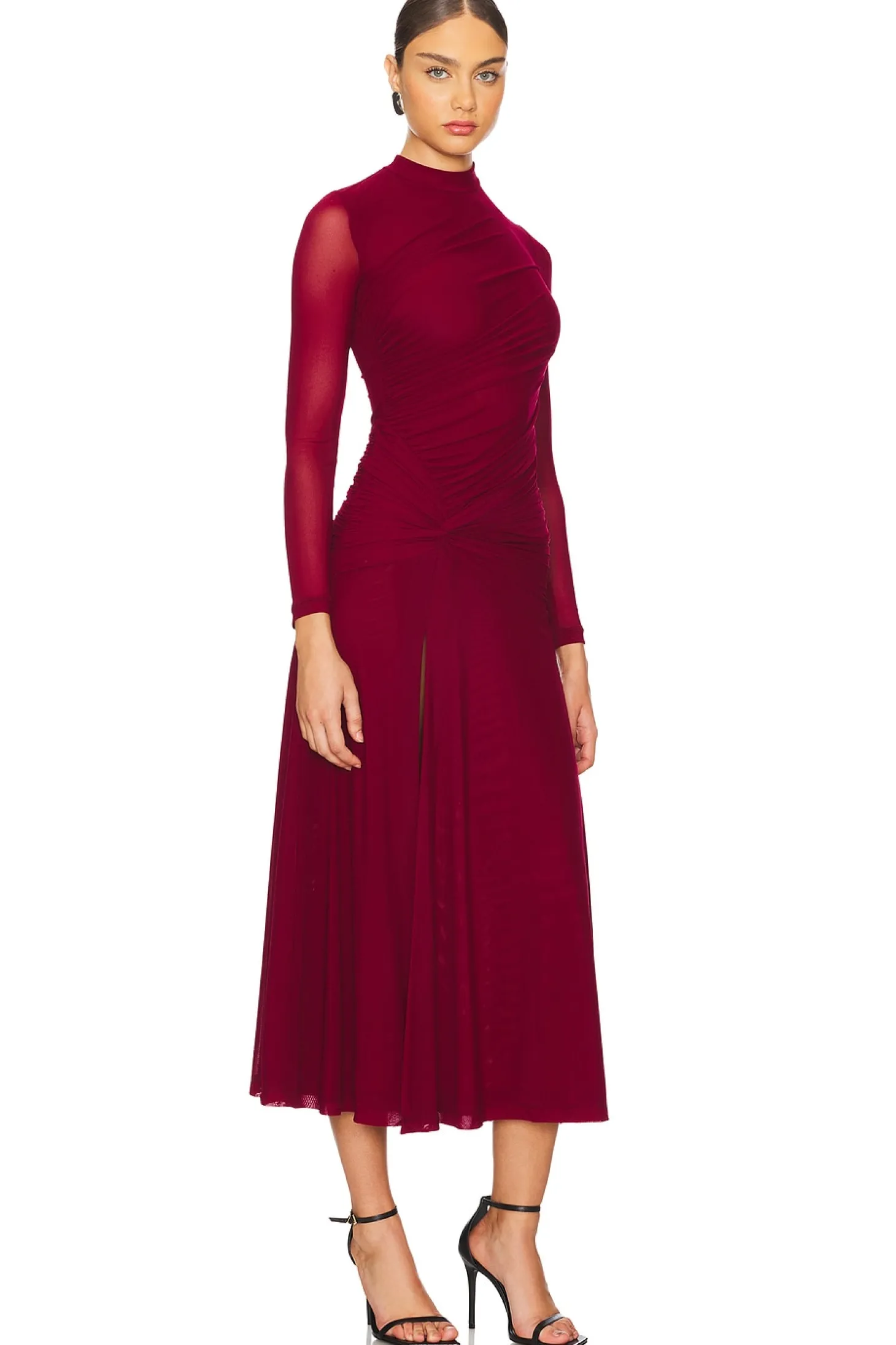 Liyana Ruched Mesh Dress