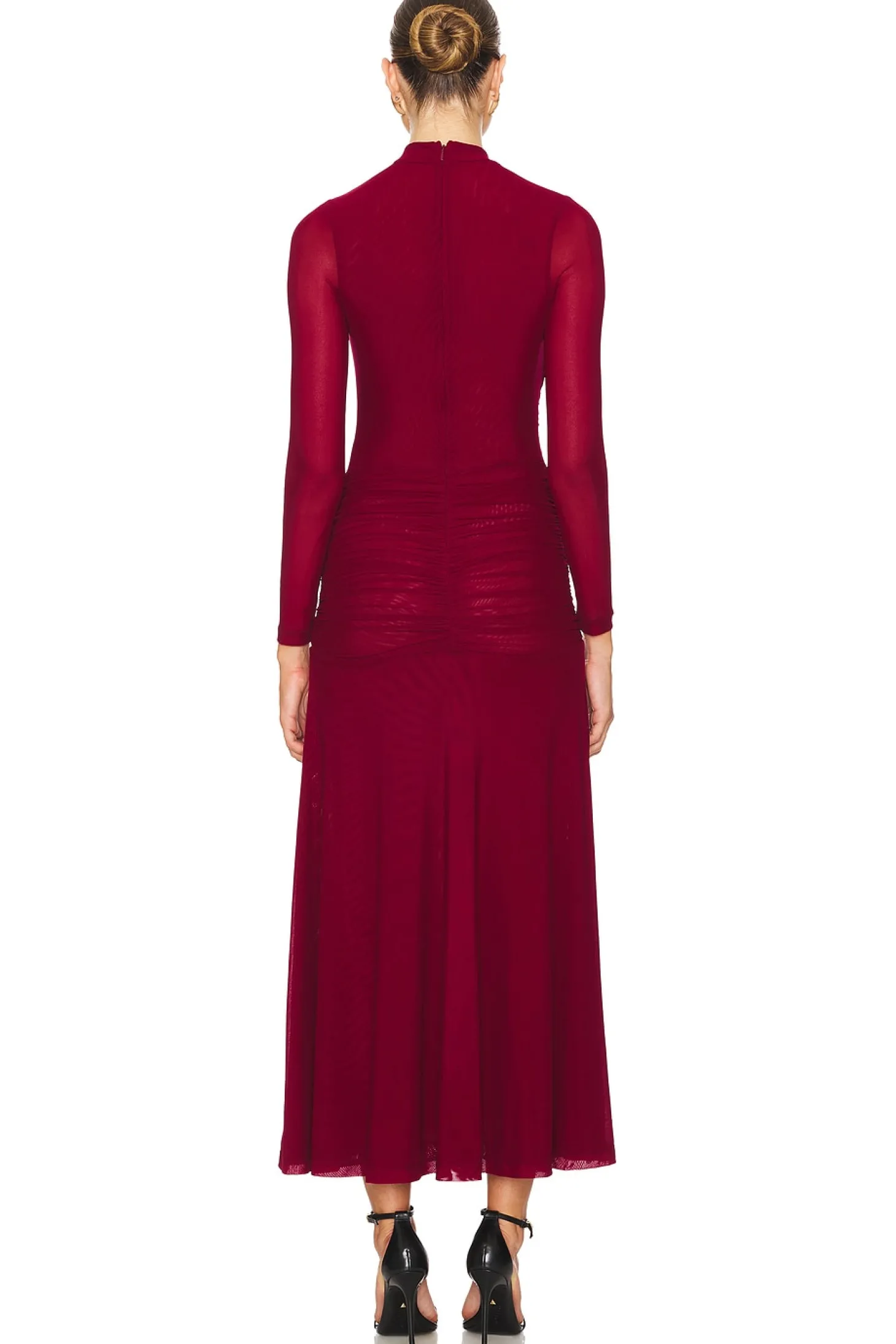 Liyana Ruched Mesh Dress
