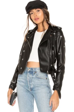 Lydia Embroidered Moto Jacket