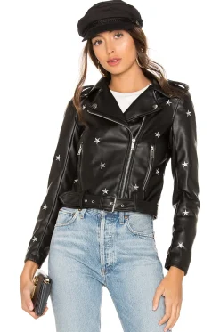 Lydia Embroidered Moto Jacket