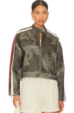 Mandi Faux Leather Moto Jacket