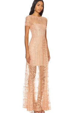 Megan Cap Sleeve Gown