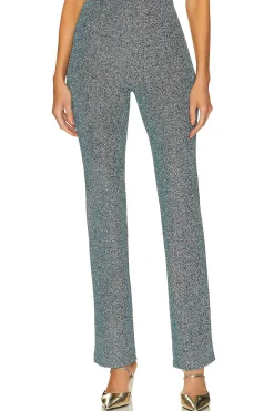 Metallic Tie Knit Slim Pants