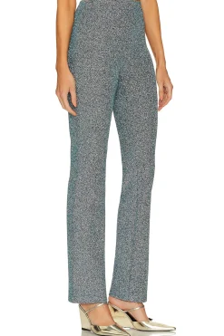 Metallic Tie Knit Slim Pants