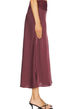 Midi Chiffon Cutout Skirt