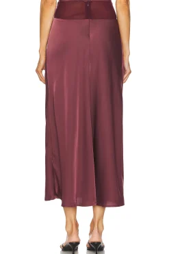 Midi Chiffon Cutout Skirt