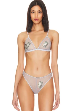 Money Embroidery Bra