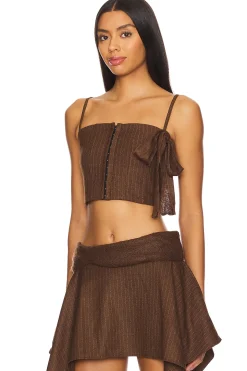 My Bow Pin Stripe Corset Top