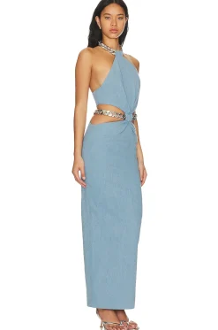 Naomi Halterneck Maxi Dress