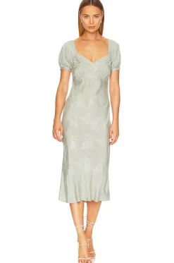 Natalie Embroidered Midi Dress