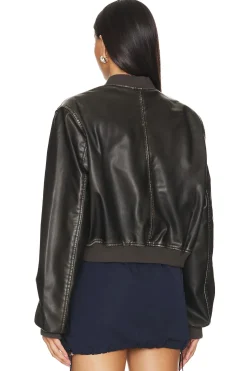 Neveah Faux Leather Bomber