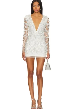 Nia Sequin Fringe Dress