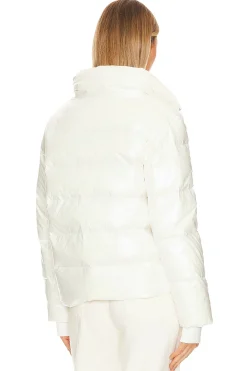 Nylon Puffer Jacket With Faux Collar