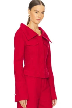 Off Shoulder Collar Jacket