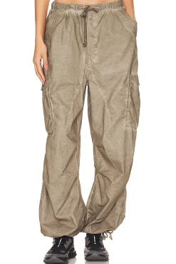 Oil Wash Parachute Pants