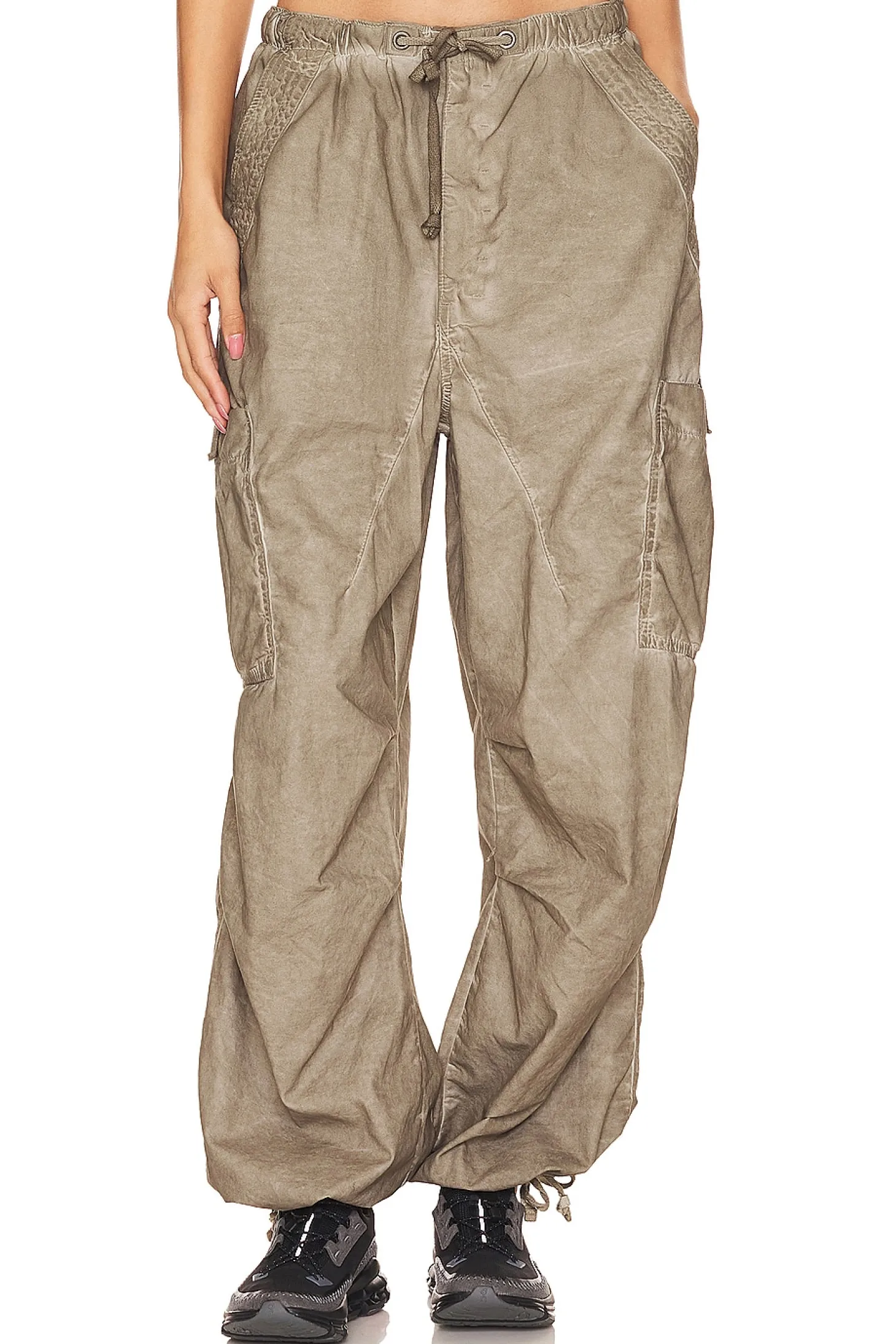Oil Wash Parachute Pants