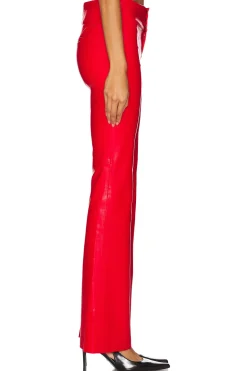 Olivia Vegan Leather Side Slits Pant