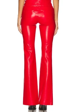 Olivia Vegan Leather Side Slits Pant