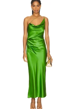 One Shoulder Cowl Dress