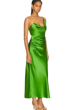 One Shoulder Cowl Dress