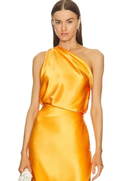 One Shoulder Cowl Top