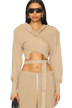 Open Seam Wrap Hoodie