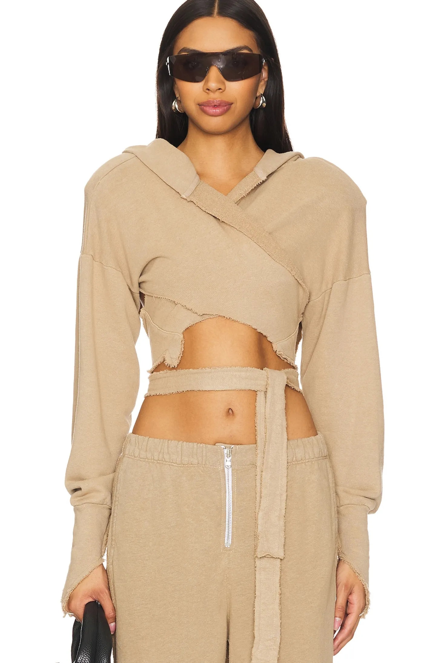 Open Seam Wrap Hoodie