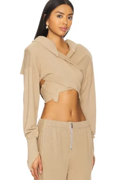 Open Seam Wrap Hoodie