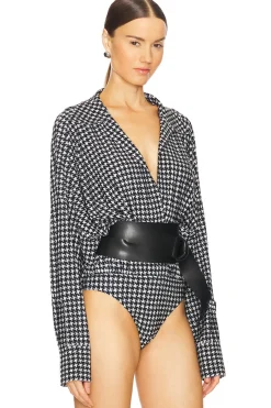 Oversized Boyfriend Shirt Bodysuit