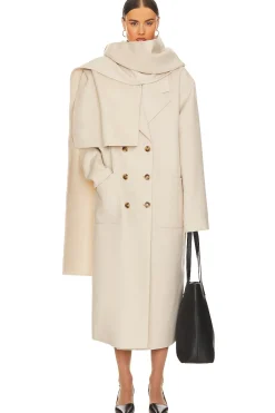 Oversized Coat With Detachable Scarf