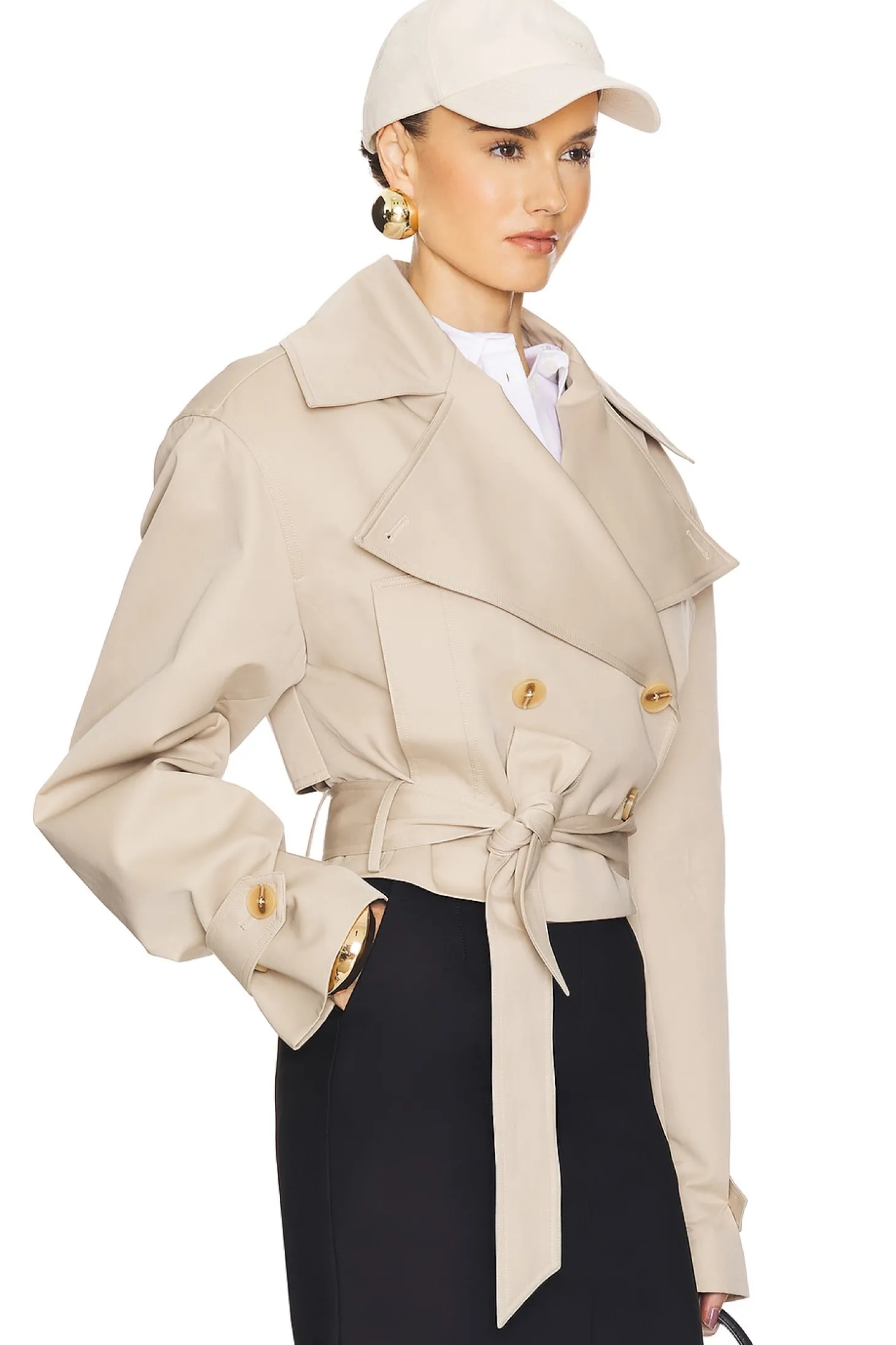 Oversized Cropped Trench