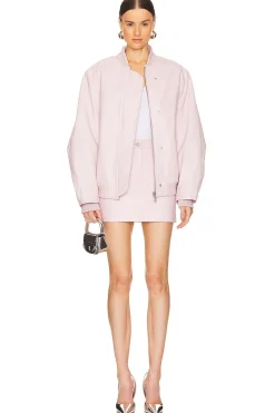 Oversized Leather Bomber Jacket