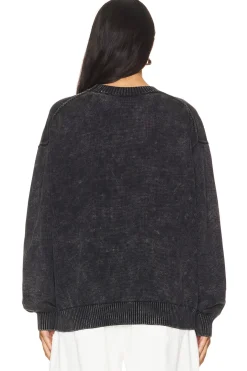 Oversized Long Sleeve Pullover W Emboss Alexander Wang Logo