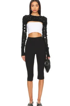 Paillette Micro Crop Cardigan