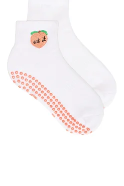 Peach Grip Socks