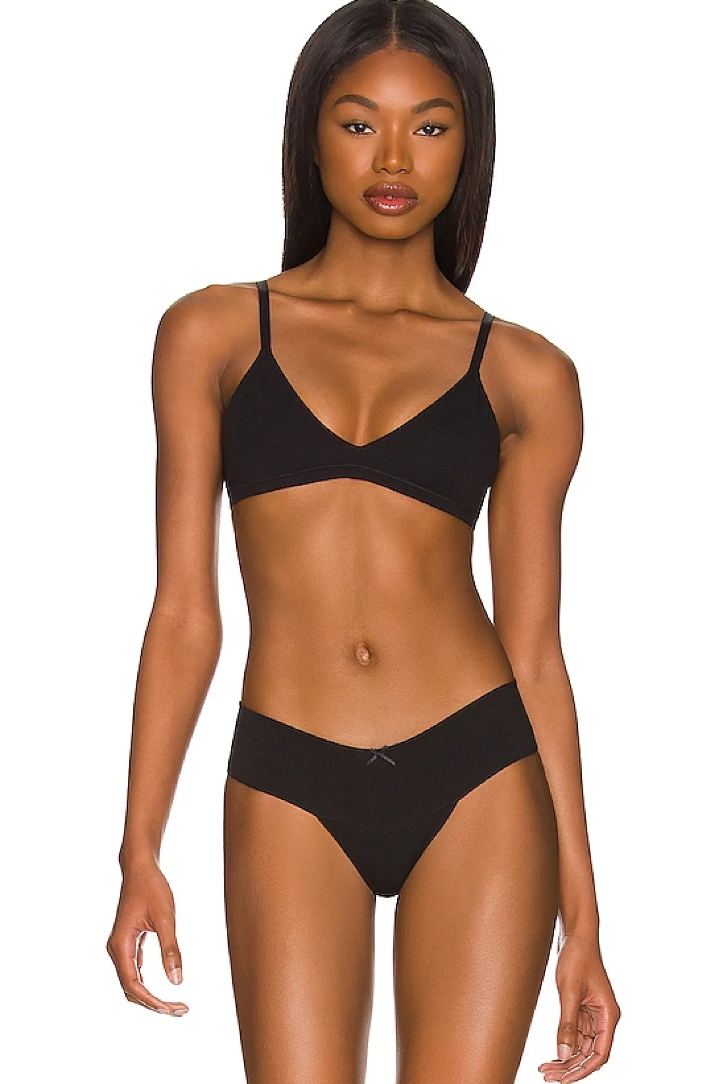 Pima Stretch Cotton V Bralette