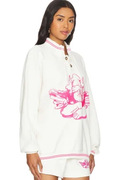 Pink Cherub University Henley Crewneck