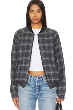 Plaid Bomber Jacket