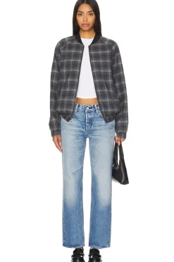 Plaid Bomber Jacket