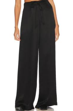 Pleat Front Wide Leg Pants